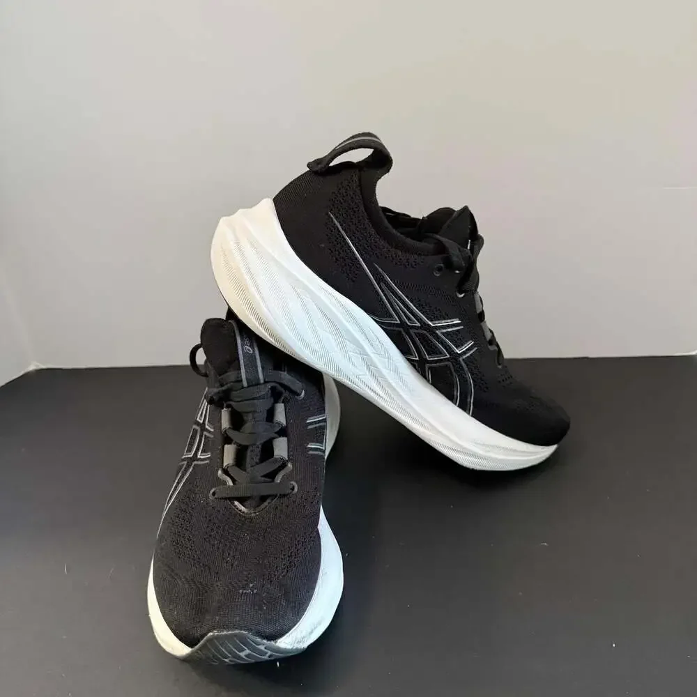 Asics Black and White Men's Athletic Running Sneakers